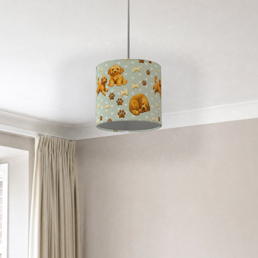 Sage Cockapoo Love lampshade - 20cm x 18.5cm Ceiling - photo 2