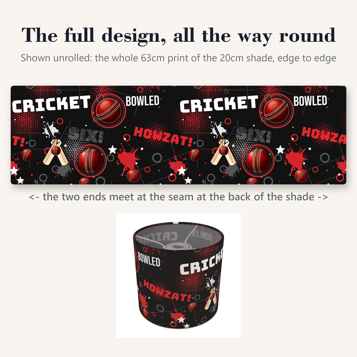 Black Cricket Crazy lampshade - 20cm x 18.5cm Ceiling - photo 9