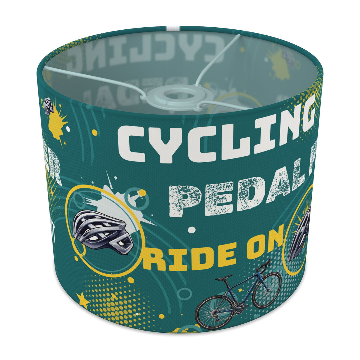 Teal Pedal Power lampshade - 25cm x 20cm Ceiling