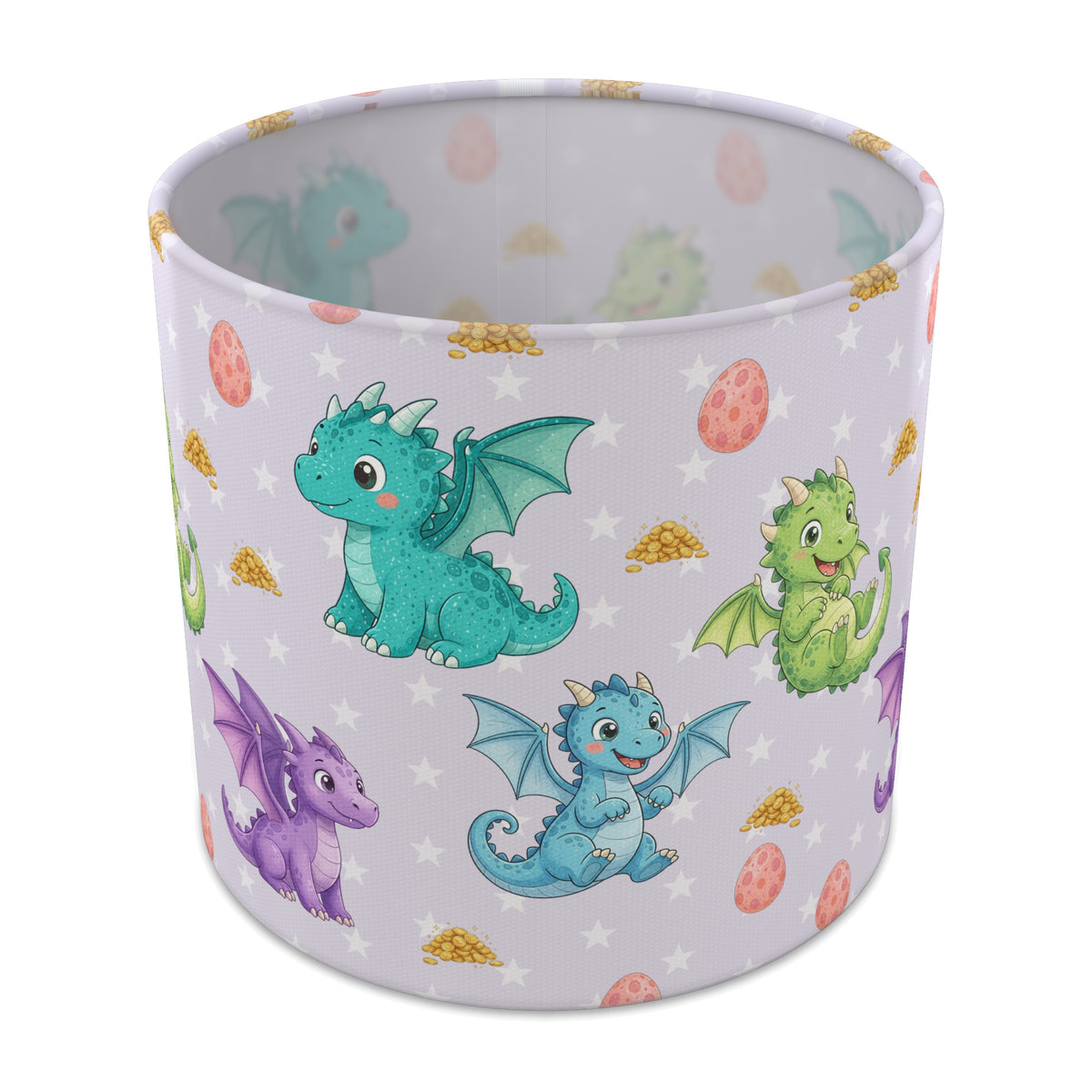 Lilac Dragons lampshade - 20cm x 18.5cm Table