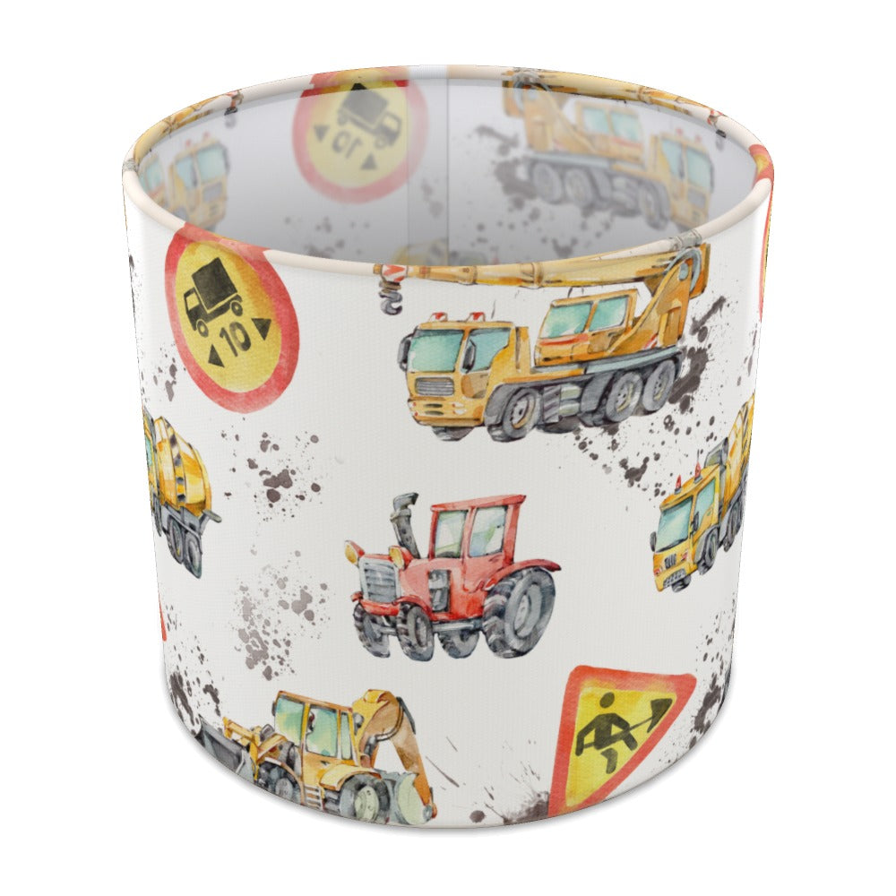 Colorful Construction Vehicles lampshade - 20cm Table