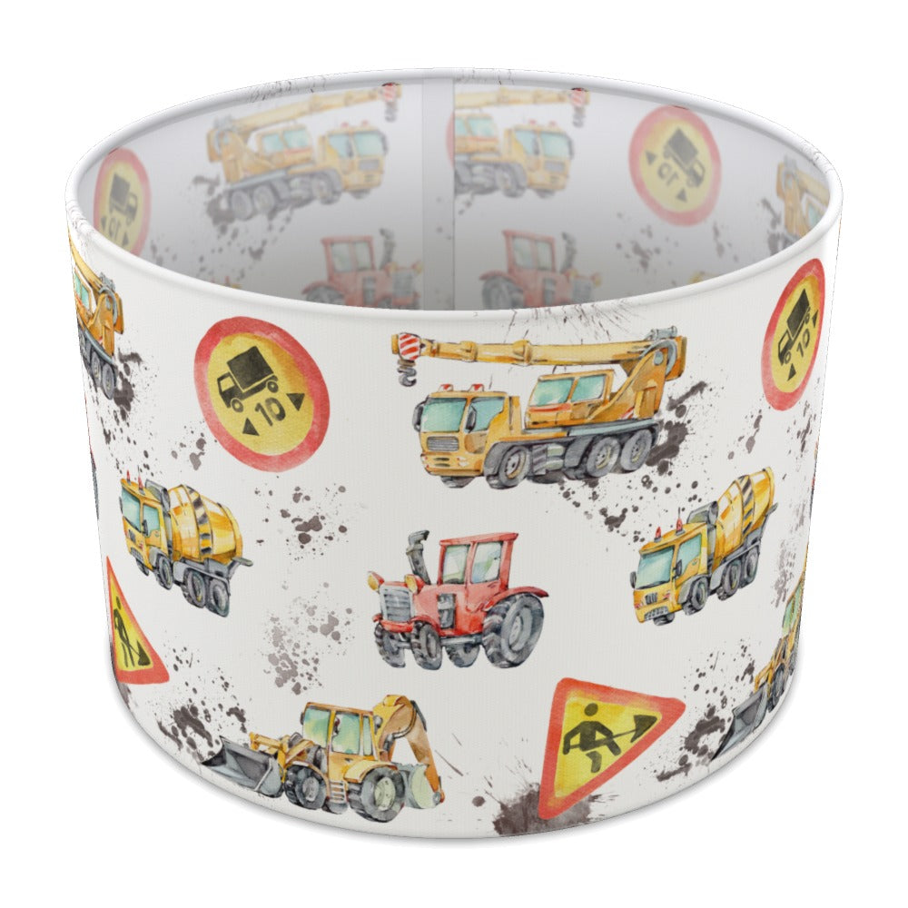 Colorful Construction Vehicles lampshade - 30cm Table