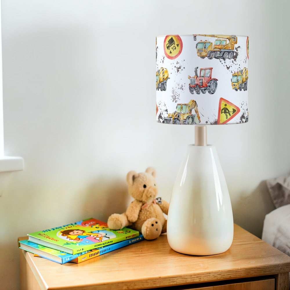 Colorful Construction Vehicles lampshade
