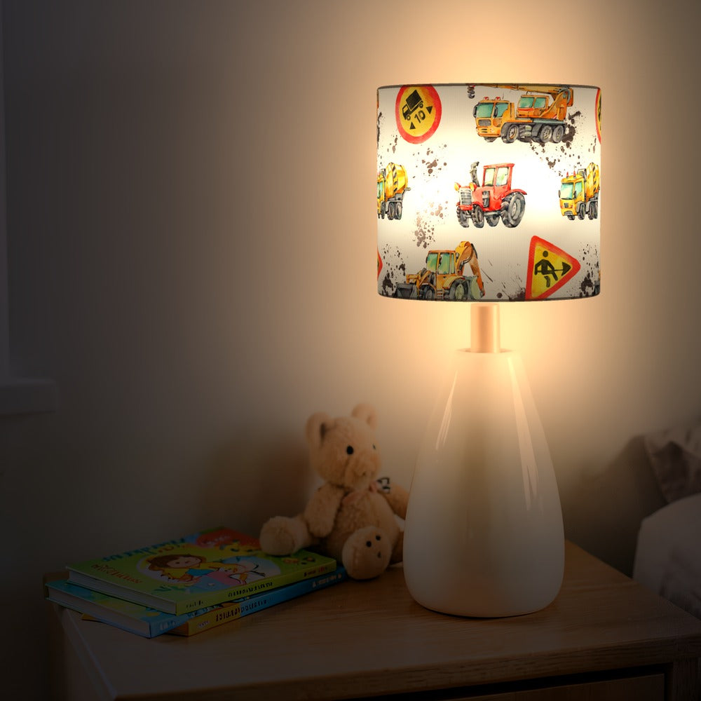 Colorful Construction Vehicles lampshade