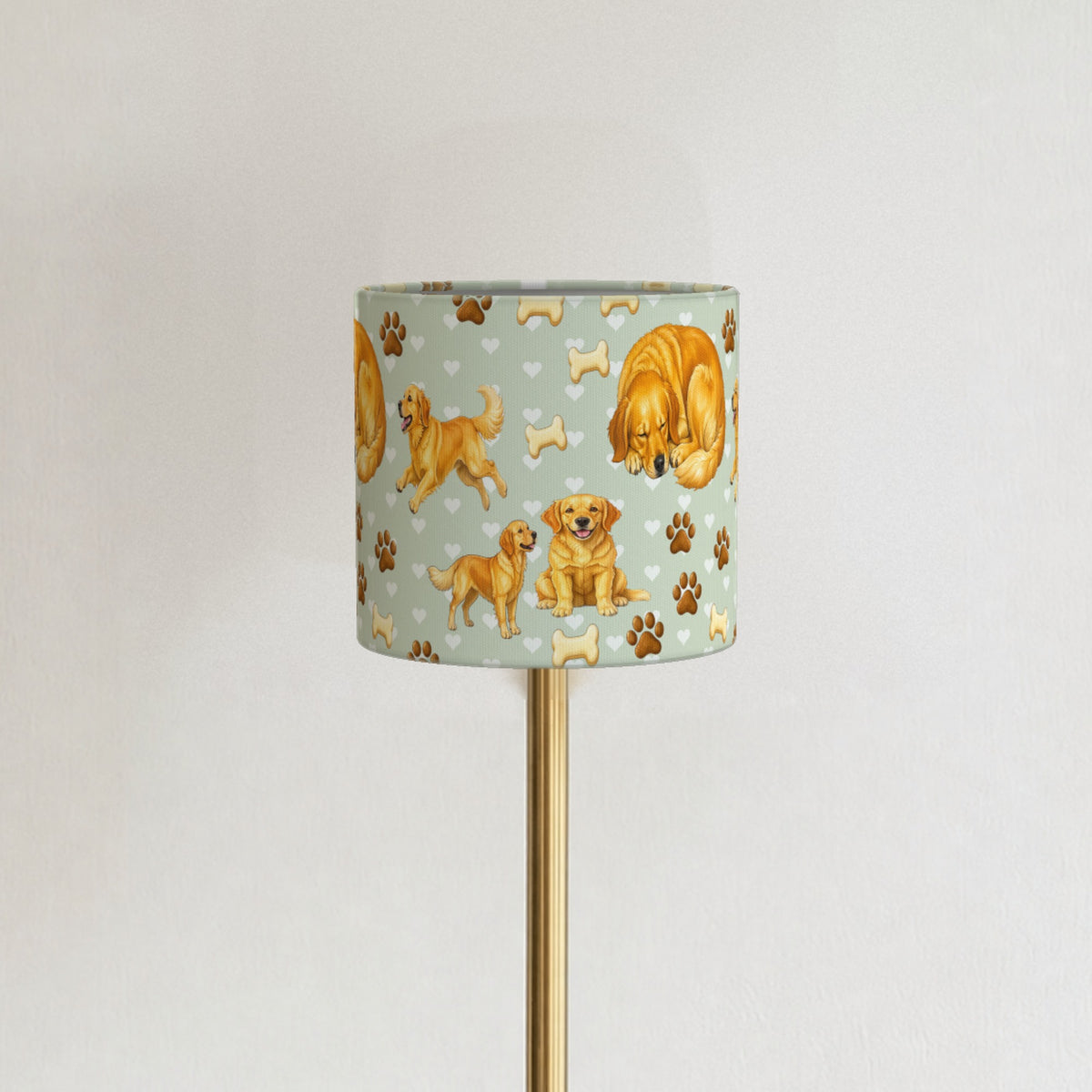 Sage Golden Retriever Love lampshade - 20cm x 18.5cm Ceiling - photo 3