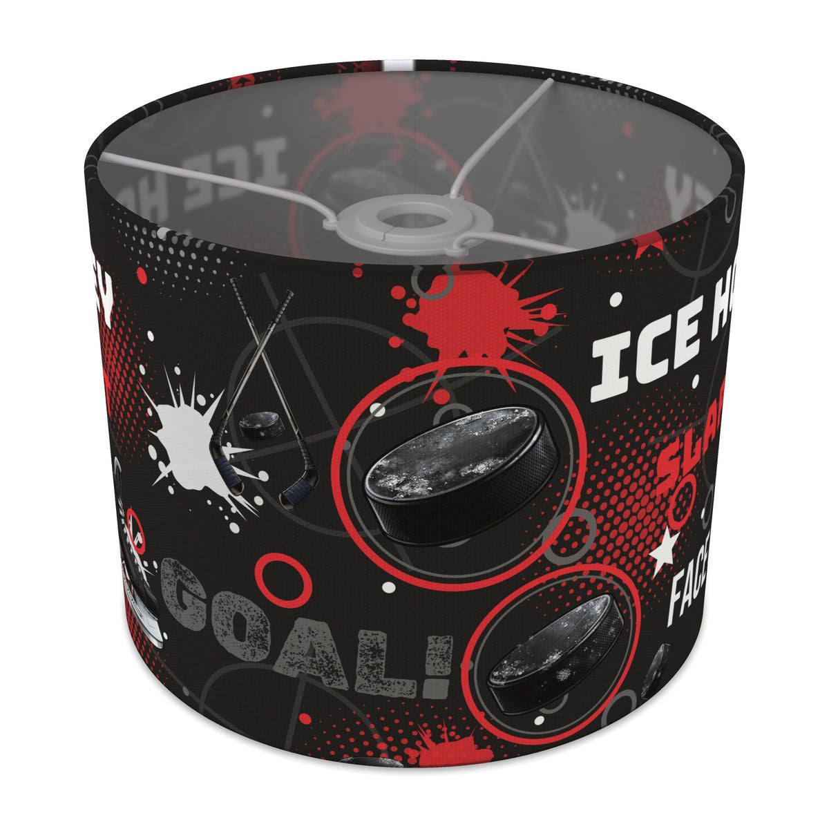 Black Ice Hockey Face lampshade - 25cm x 20cm Ceiling