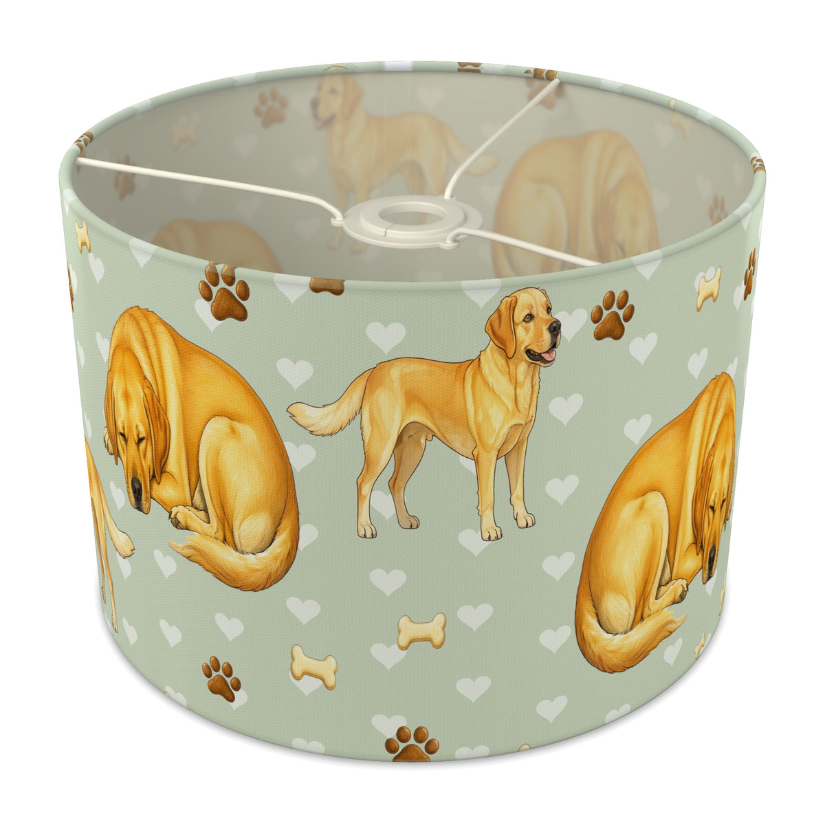 Sage Labrador Love lampshade - 30cm x 21cm Ceiling