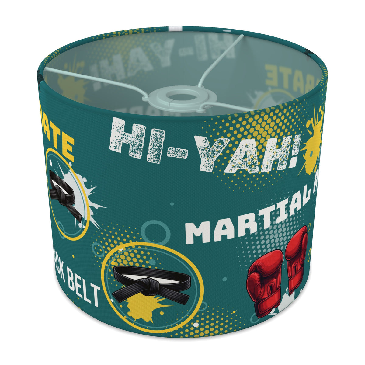 Teal Karate Kid lampshade - 25cm x 20cm Ceiling