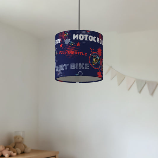 Navy Blue Full Throttle lampshade - 20cm x 18.5cm Ceiling - photo 2