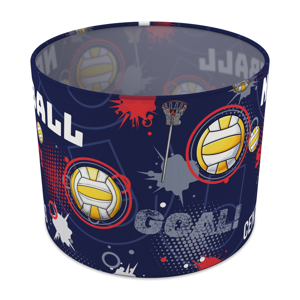 Navy Netball Star lampshade - 25cm x 20cm Table