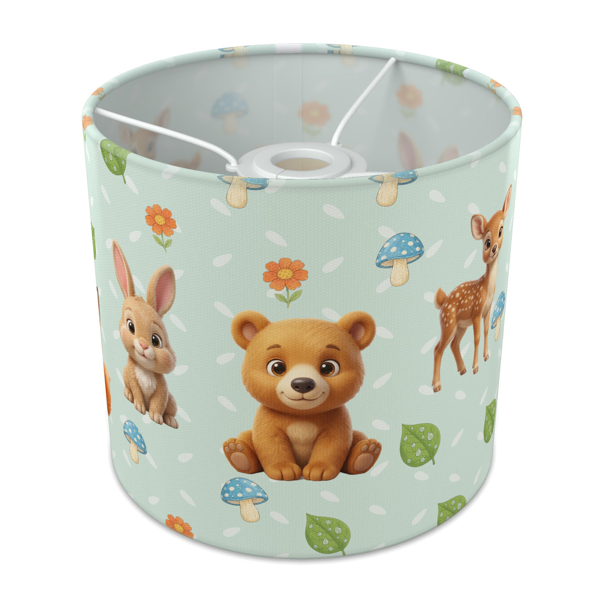 Mint Baby Woodland Friends lampshade - 20cm x 18.5cm Ceiling - main photo