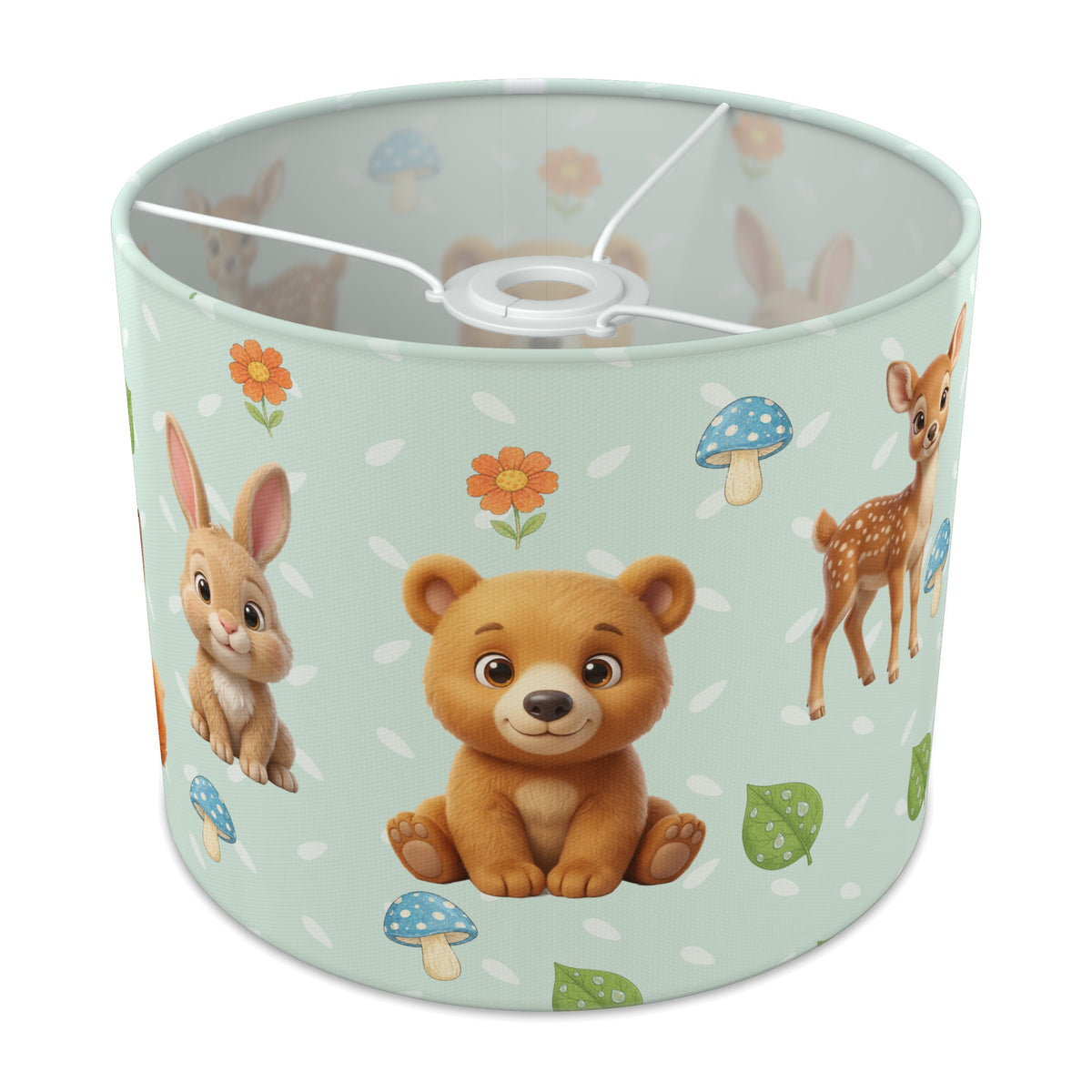 Mint Baby Woodland Friends lampshade - 25cm x 20cm Ceiling