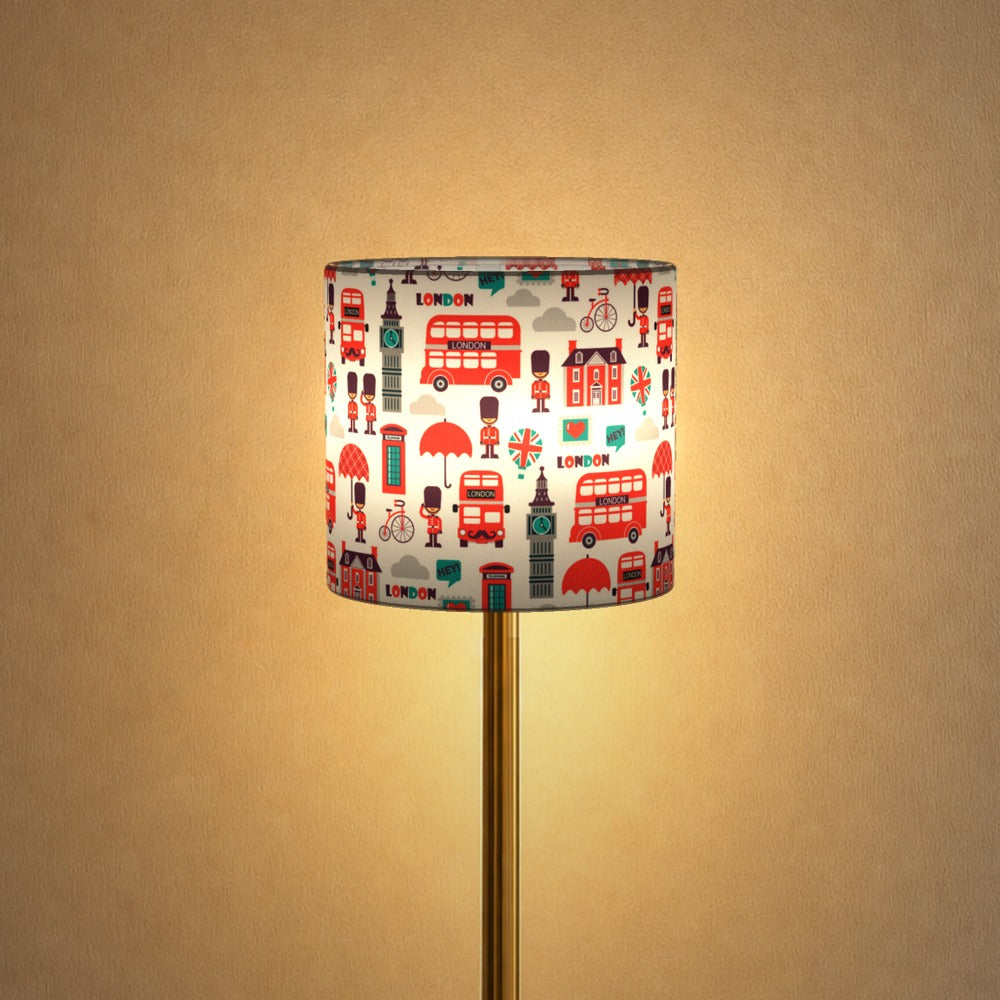 London Icons Red & Blue Pattern lampshade