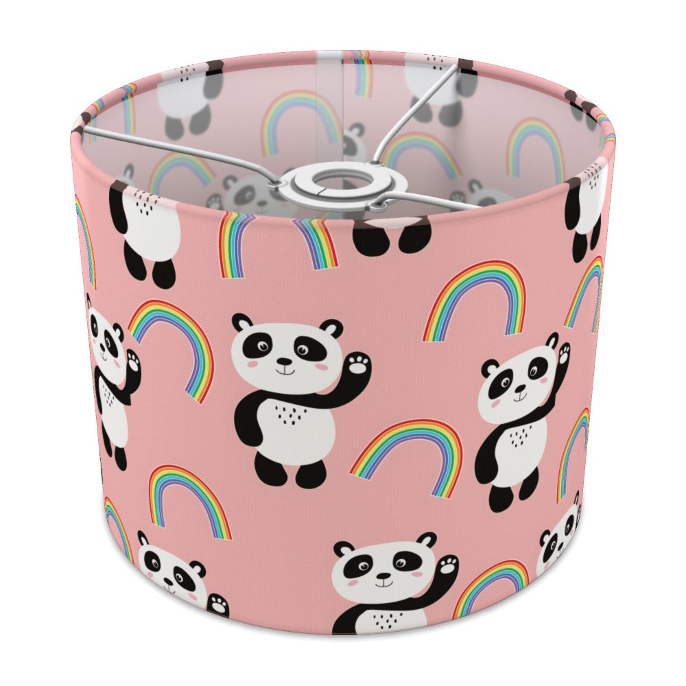 Pink Panda and Rainbow lampshade - 25cm Ceiling
