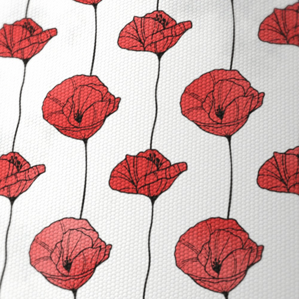 Red Poppy Floral Pattern lampshade