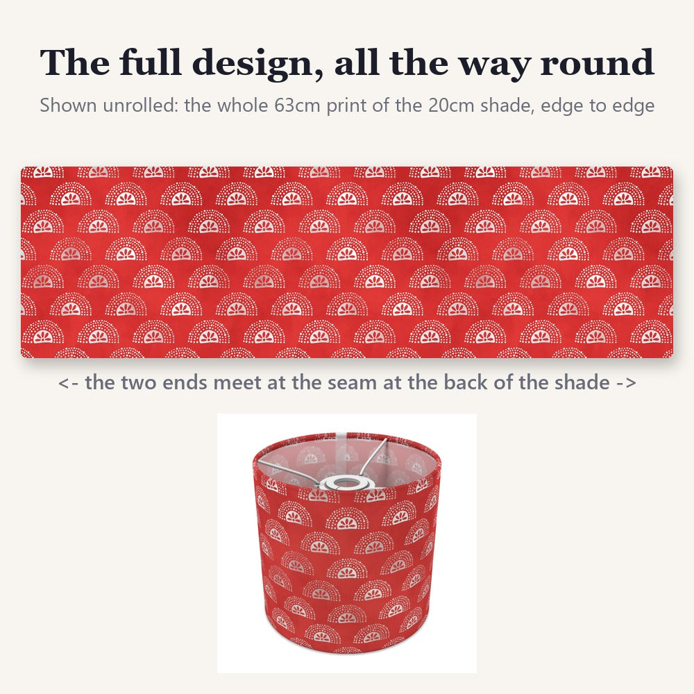 Red Geometric Pattern lampshade