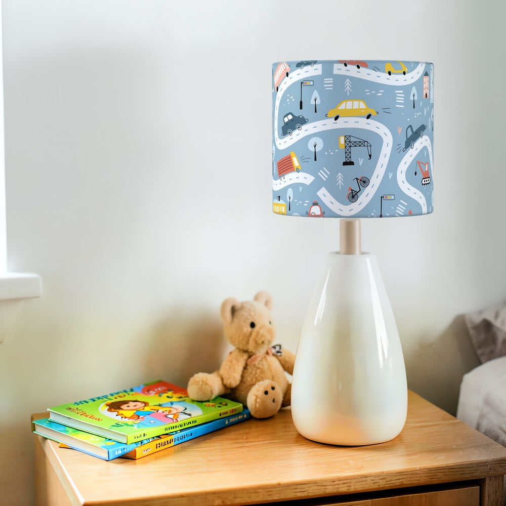 Blue Roadmap Cars and Trucks lampshade