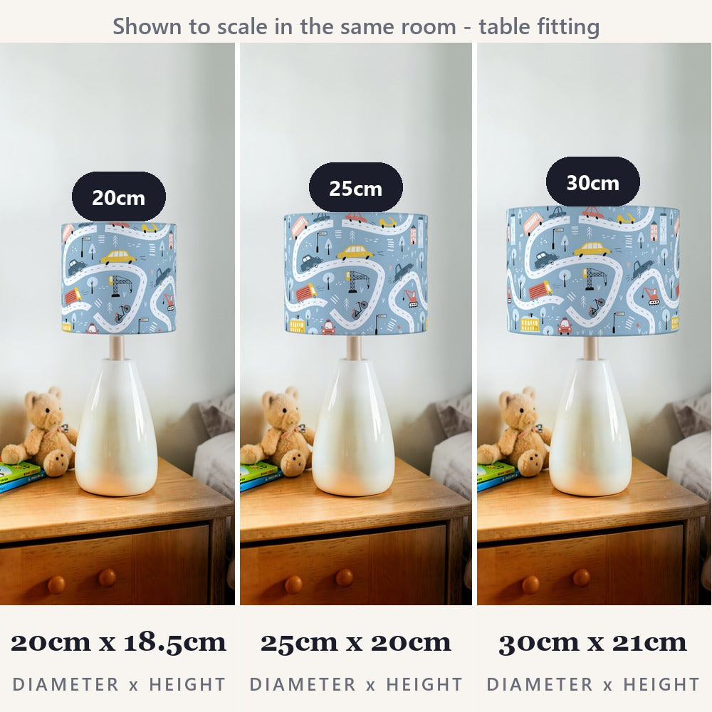 Blue Roadmap Cars and Trucks lampshade