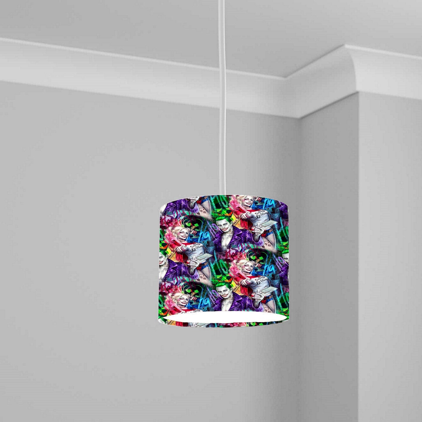 Vibrant Joker Comic Design Ceiling Lampshade Lightshade for Room - 20cm x 18.5cm