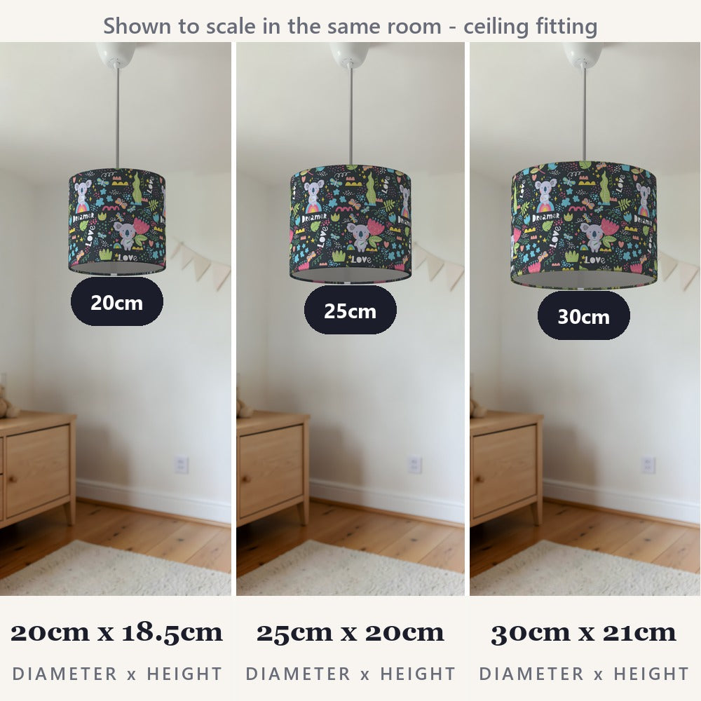 Colorful Koala Jungle Pattern lampshade
