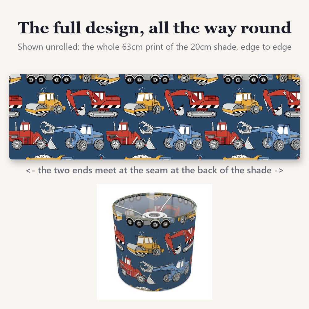 Colorful Construction Vehicle lampshade