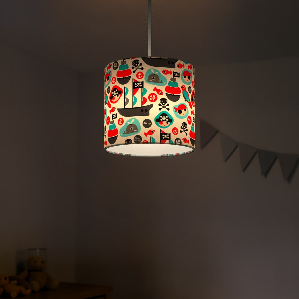 Pirate Adventure Ships and Whales lampshade