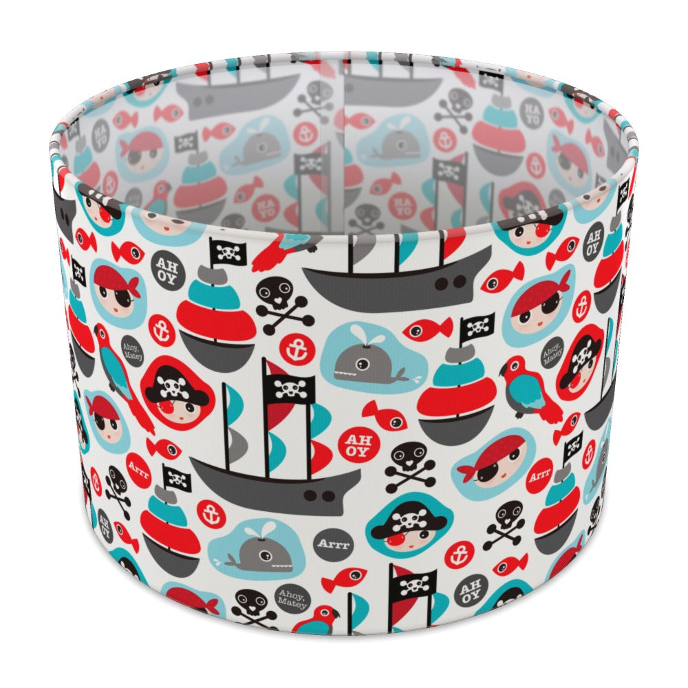 Pirate Adventure Ships and Whales lampshade - 30cm Table