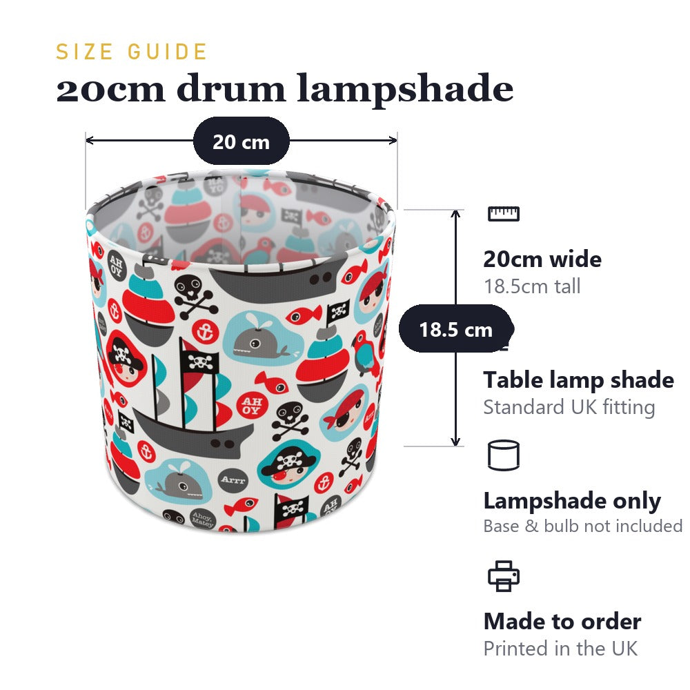 Pirate Adventure Ships and Whales lampshade