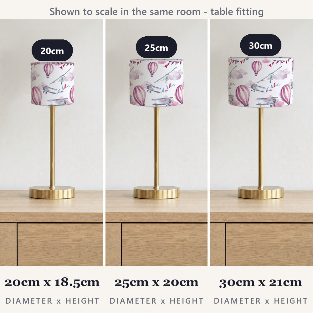 Pink Balloon and Airplane Pattern lampshade