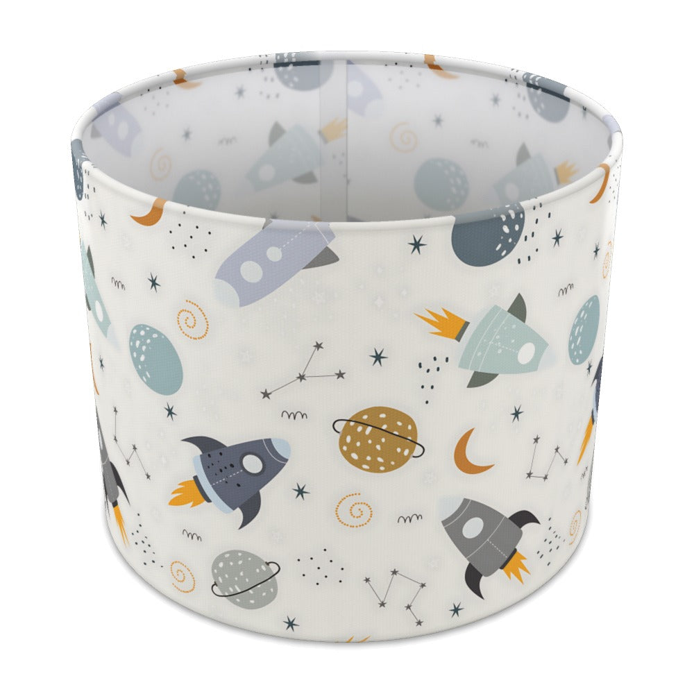 Rocket and Planet Space Theme lampshade - 25cm Table