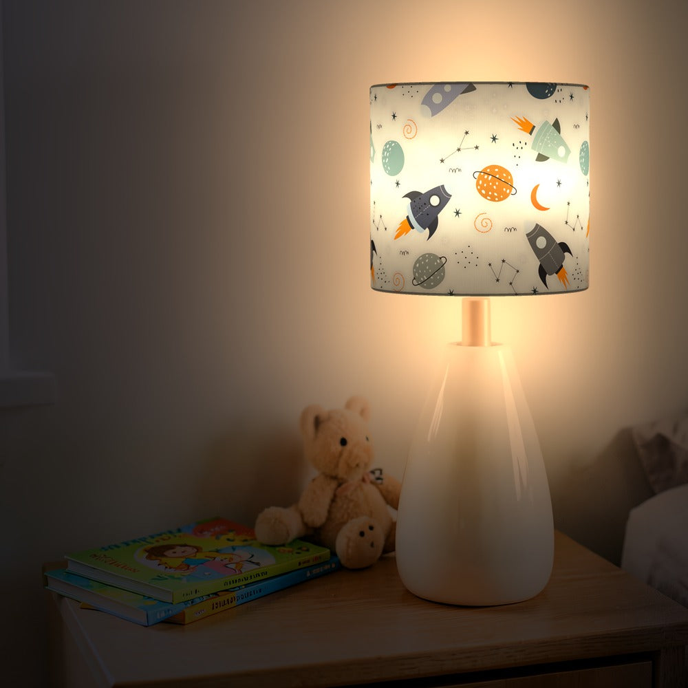 Rocket and Planet Space Theme lampshade