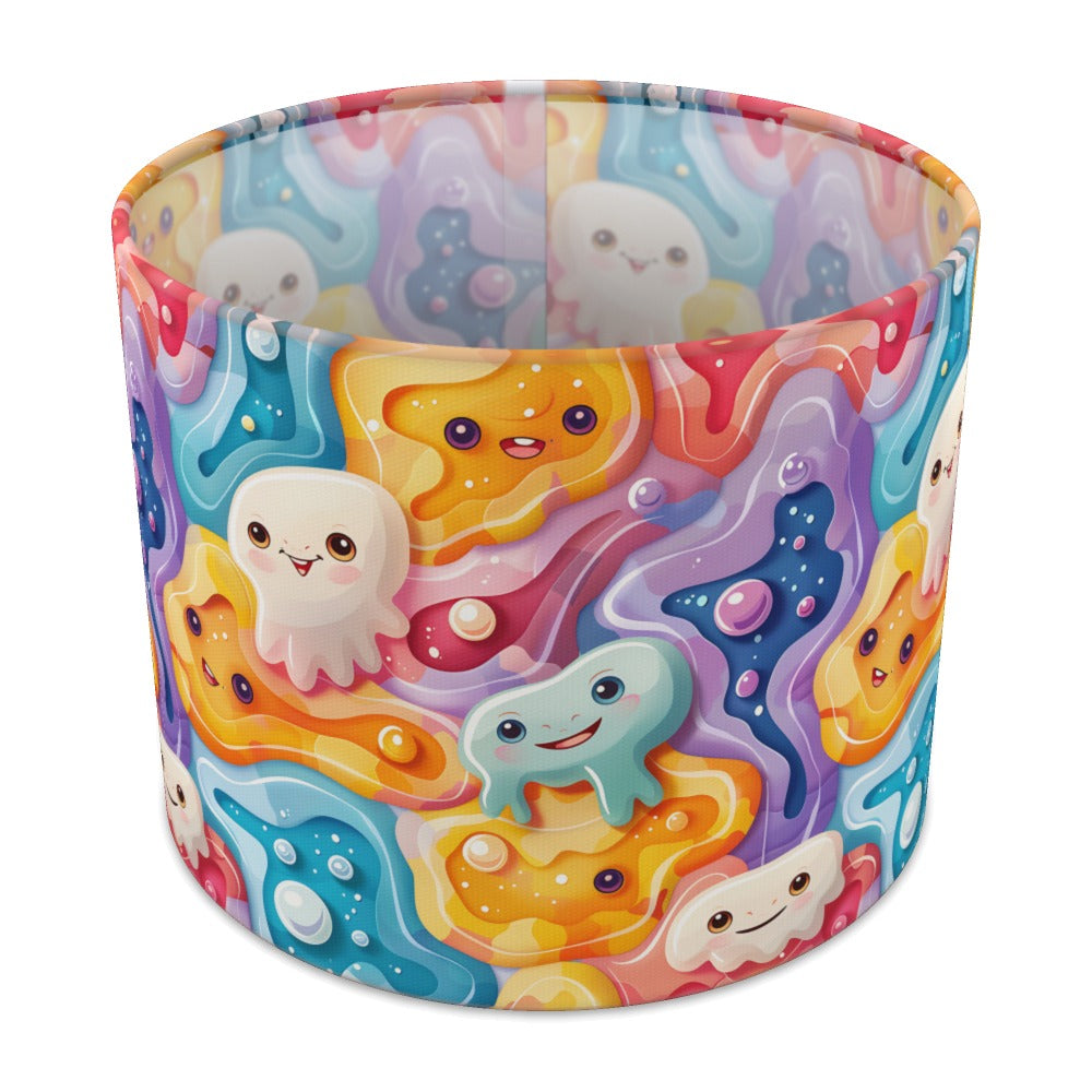 Colourful Monsters on Swirls lampshade - 25cm Table