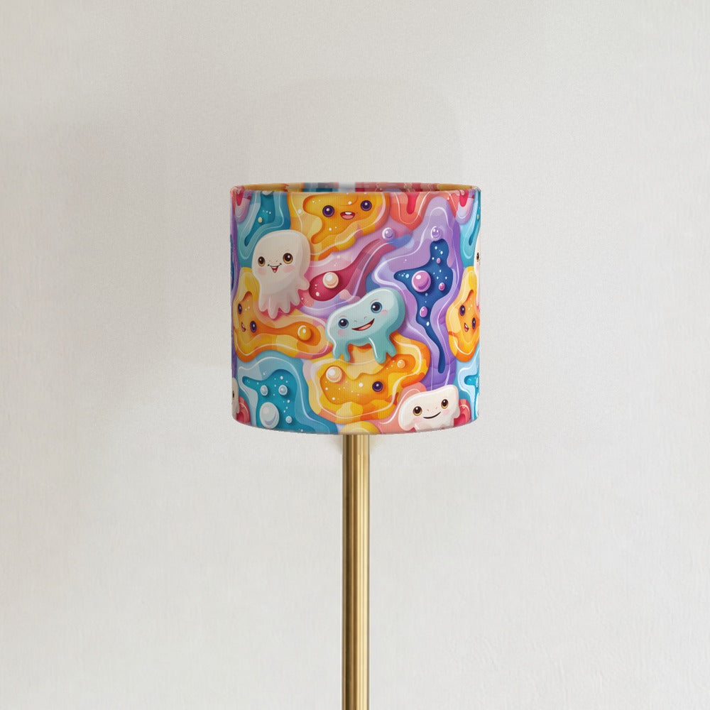 Colourful Monsters on Swirls lampshade