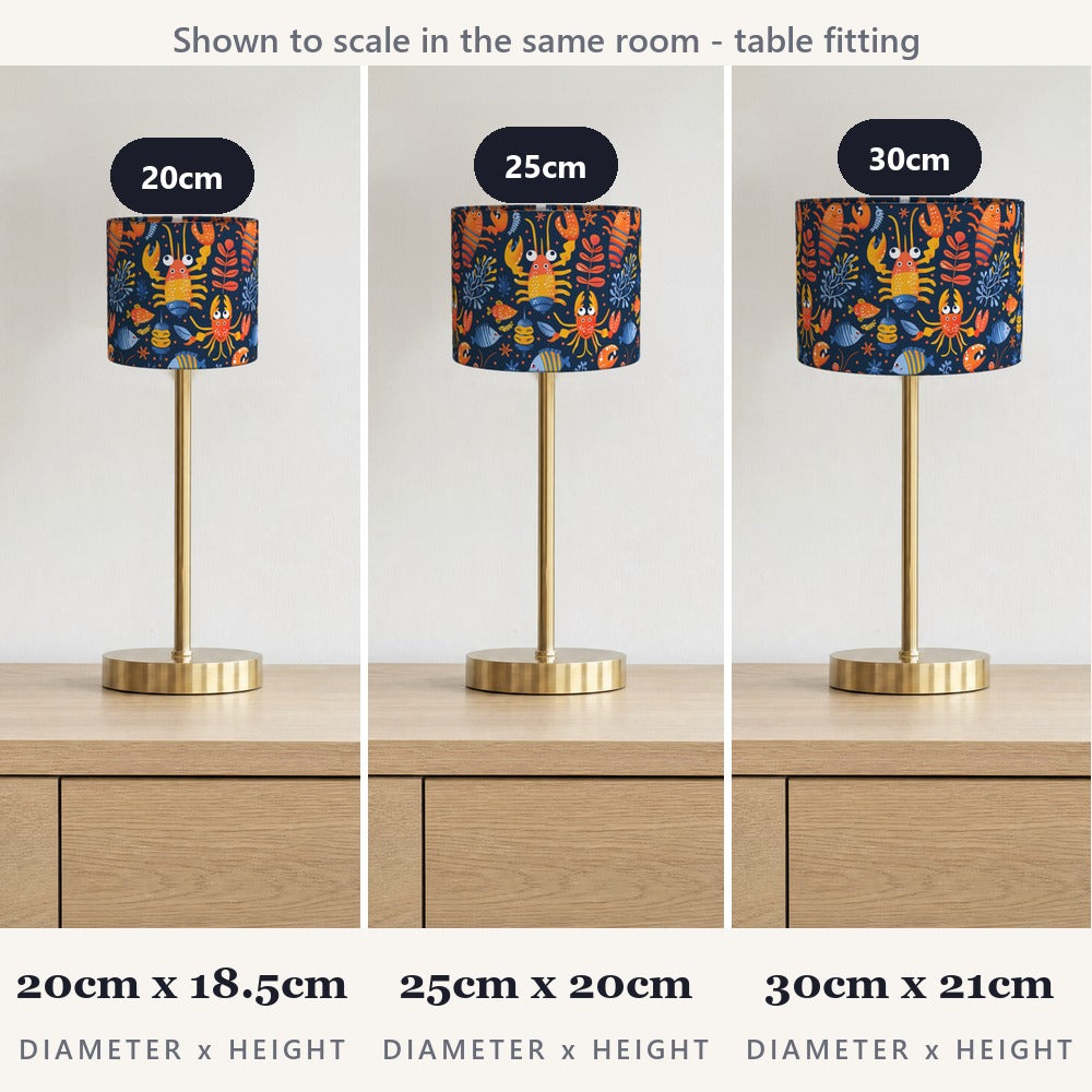 Bright Crabs lampshade