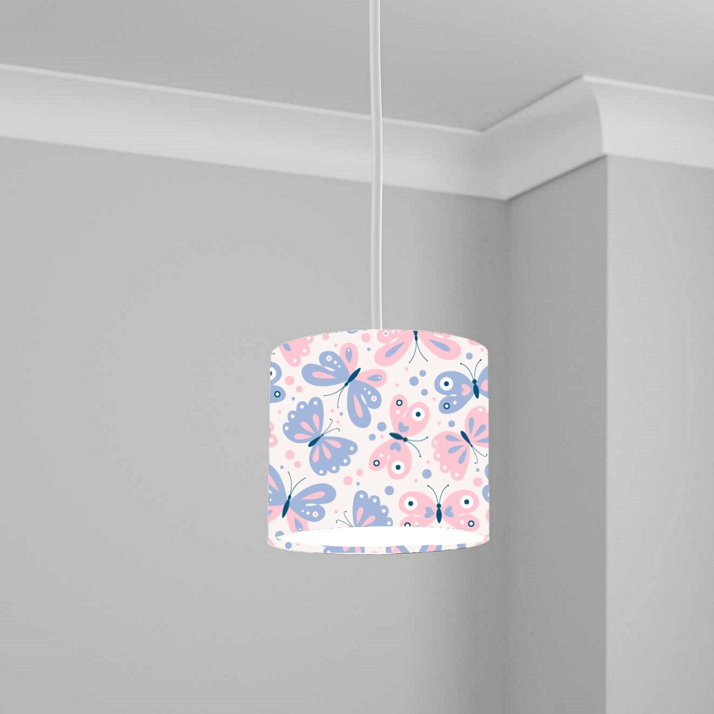 Pastel Unicorn and Stars Ceiling Lampshade Lightshade for Nursery - 20cm x 18.5cm