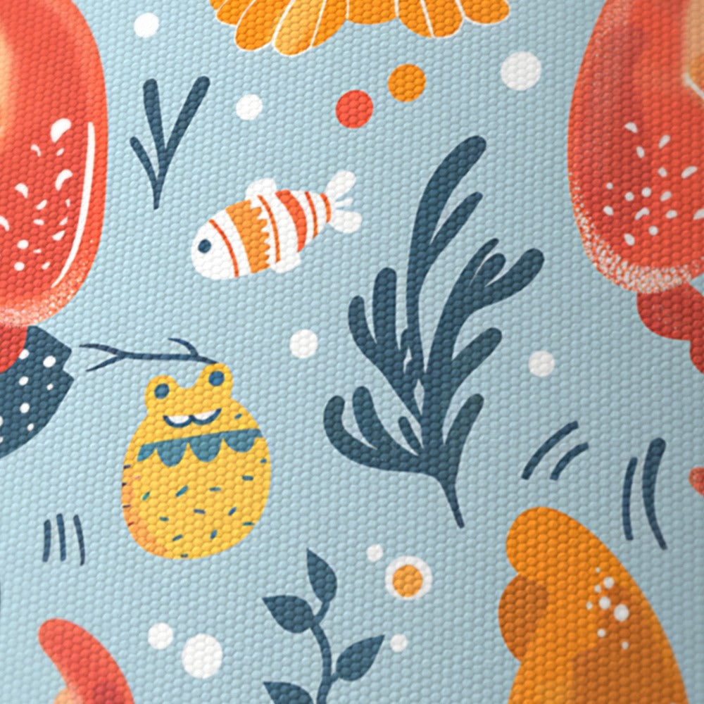 Bright Crabs and Fish lampshade