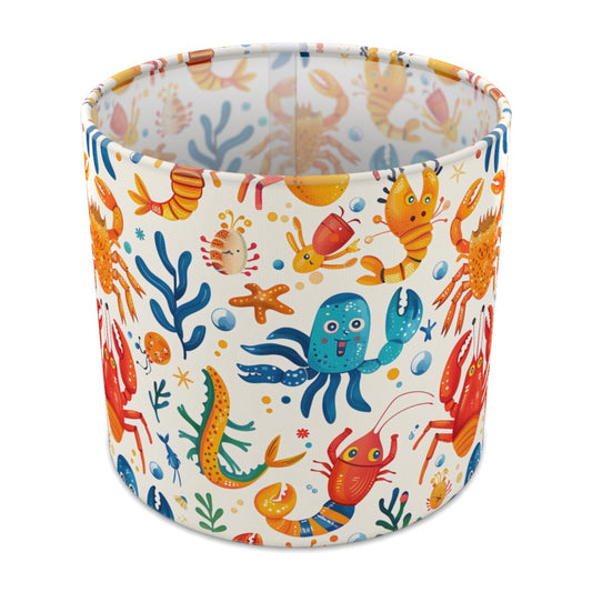 Colourful Crabs and Octopus lampshade - 20cm Table