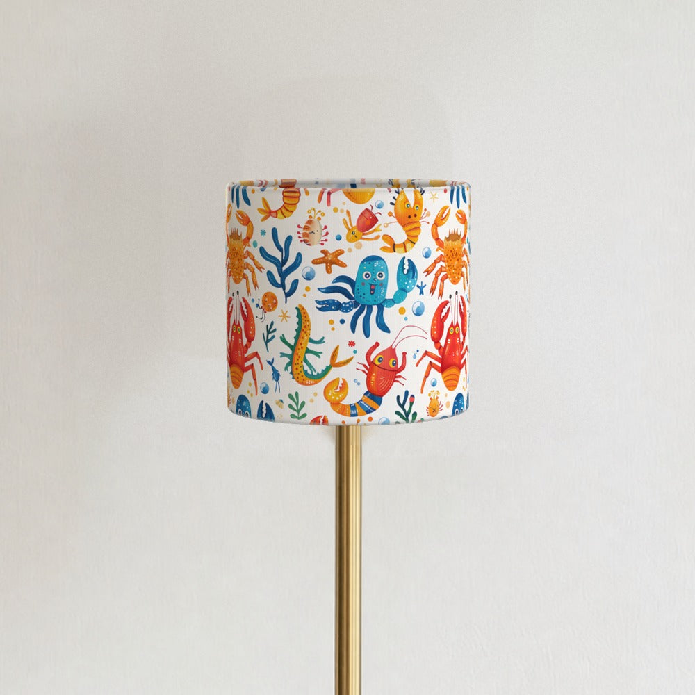 Colourful Crabs and Octopus lampshade