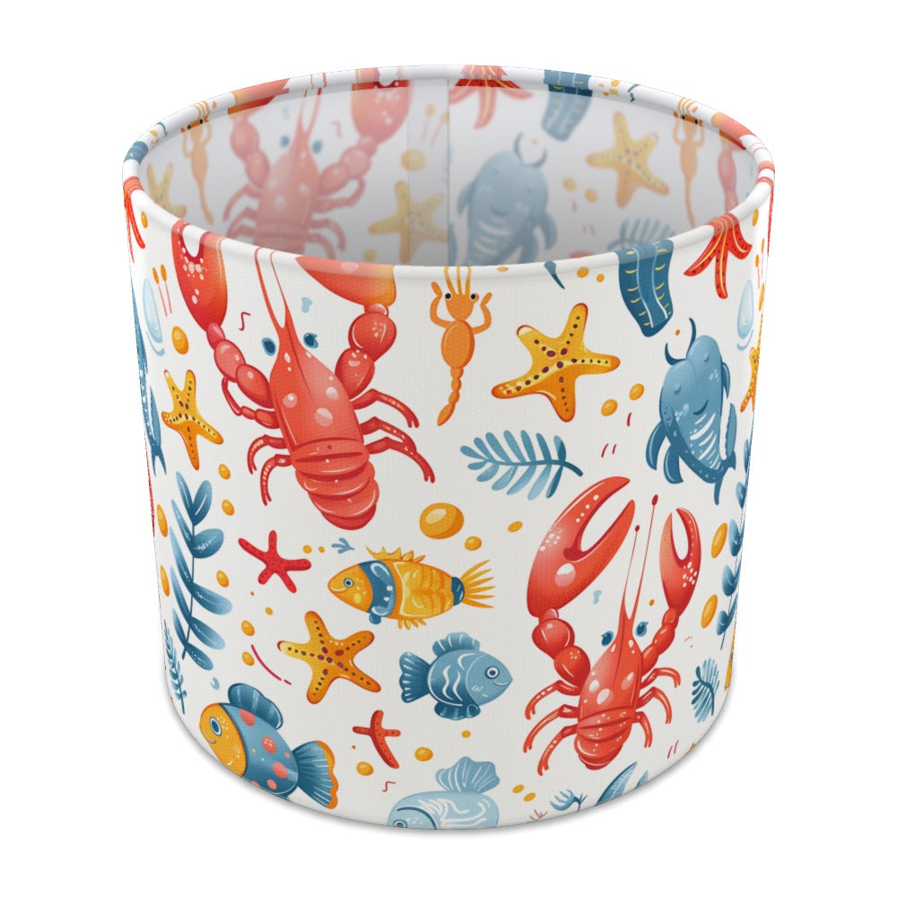 Red Lobsters and Starfish lampshade - 20cm Table