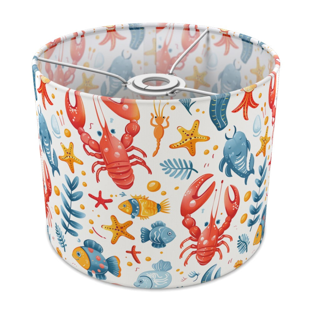 Red Lobsters and Starfish lampshade - 25cm Ceiling