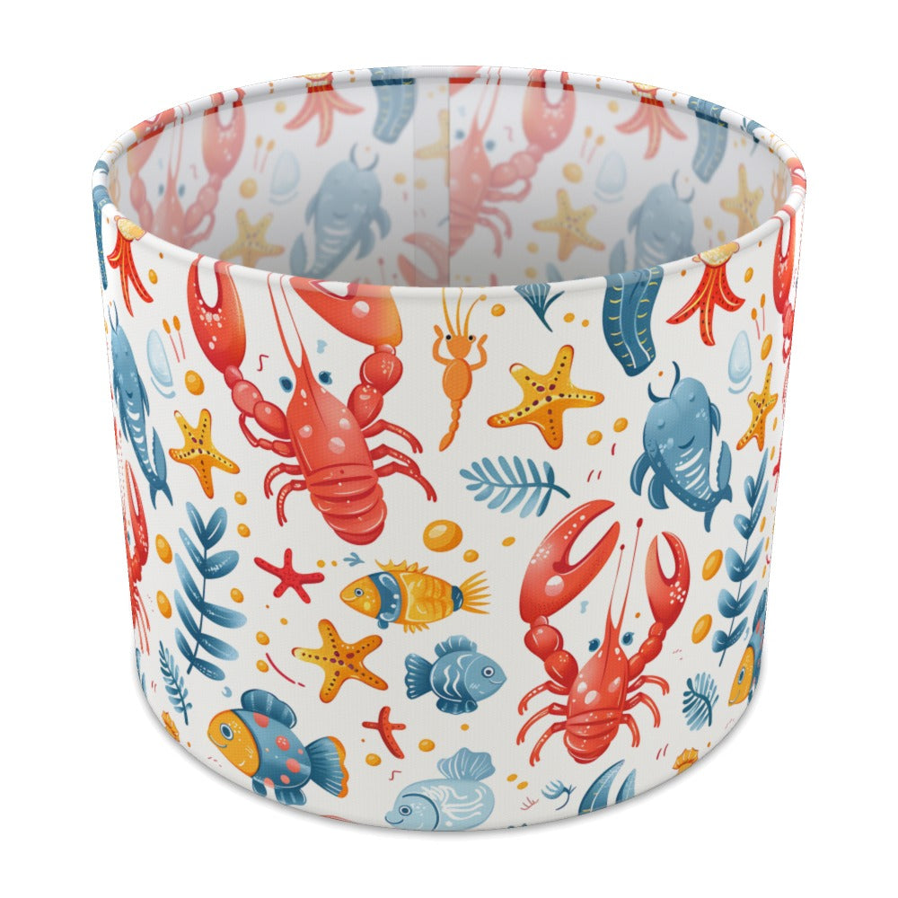 Red Lobsters and Starfish lampshade - 25cm Table