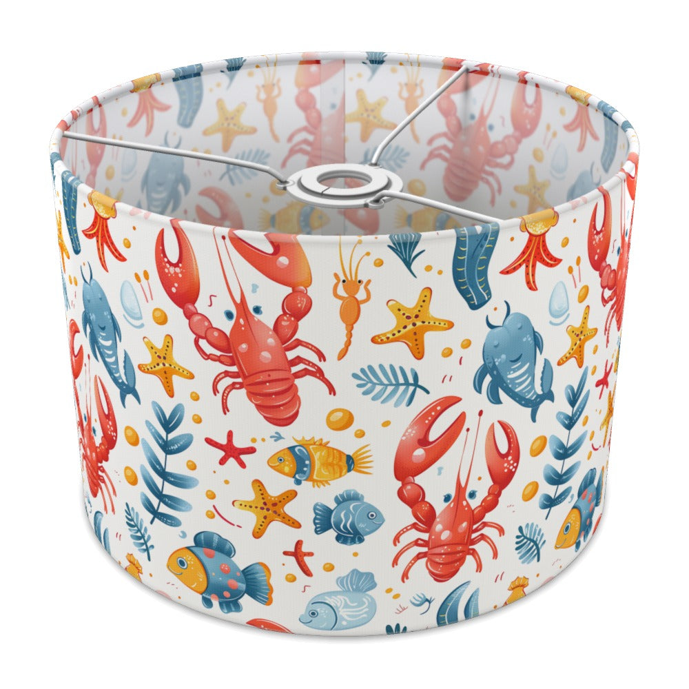 Red Lobsters and Starfish lampshade - 30cm Ceiling