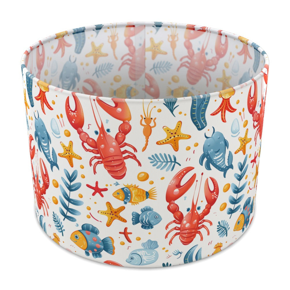 Red Lobsters and Starfish lampshade - 30cm Table