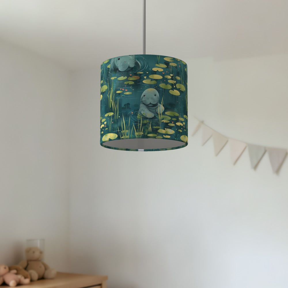 Playful Manatees lampshade