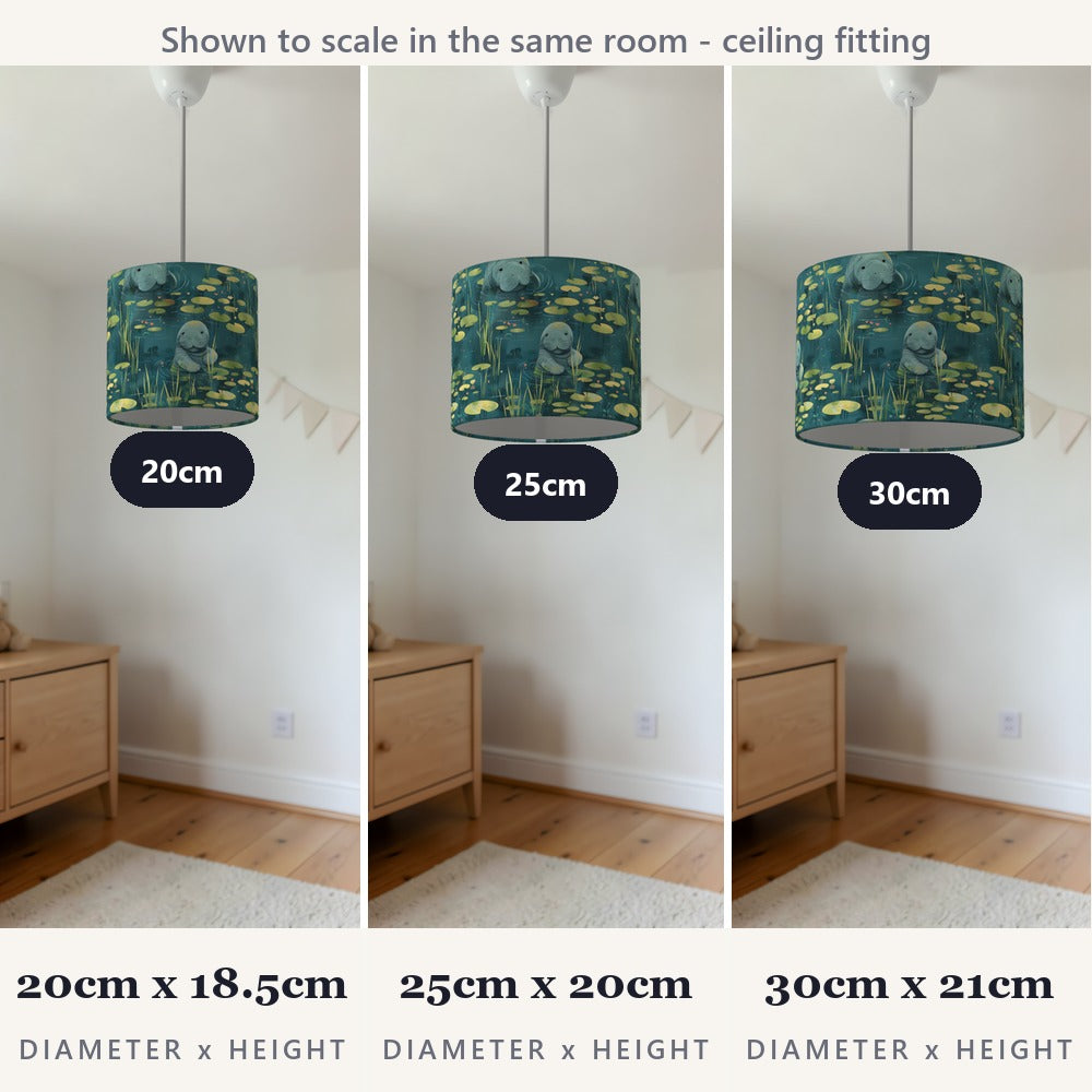 Playful Manatees lampshade