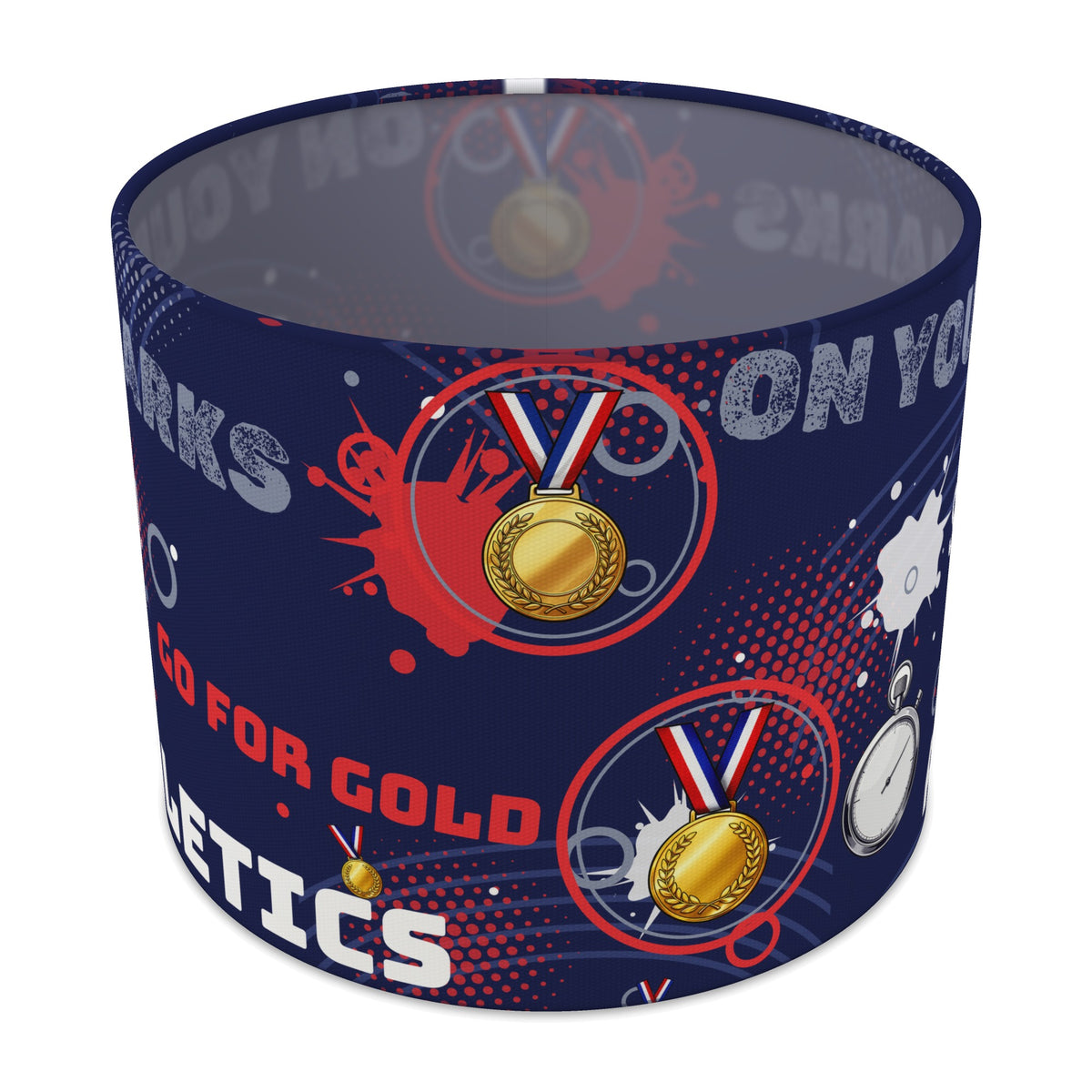 Navy Go For Gold II lampshade - 25cm x 20cm Table