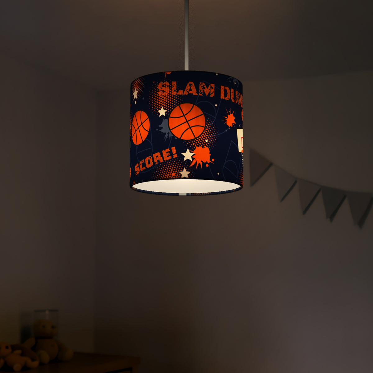 Navy Slam Dunk II lampshade - 20cm x 18.5cm Ceiling - photo 5