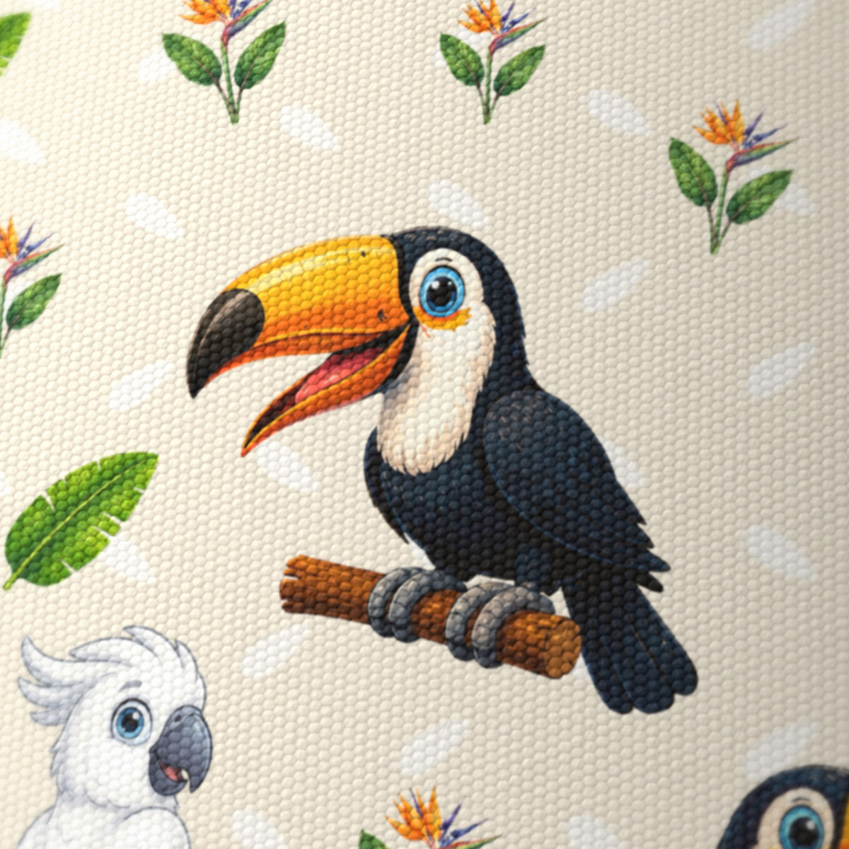 Cream Bird Friends II lampshade - 20cm x 18.5cm Ceiling - photo 6