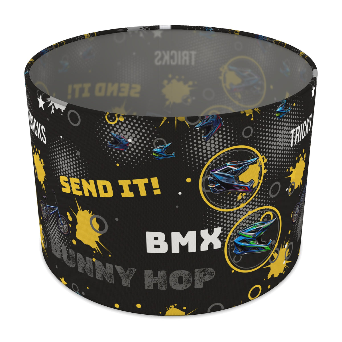 Black BMX Tricks II lampshade - 30cm x 21cm Table