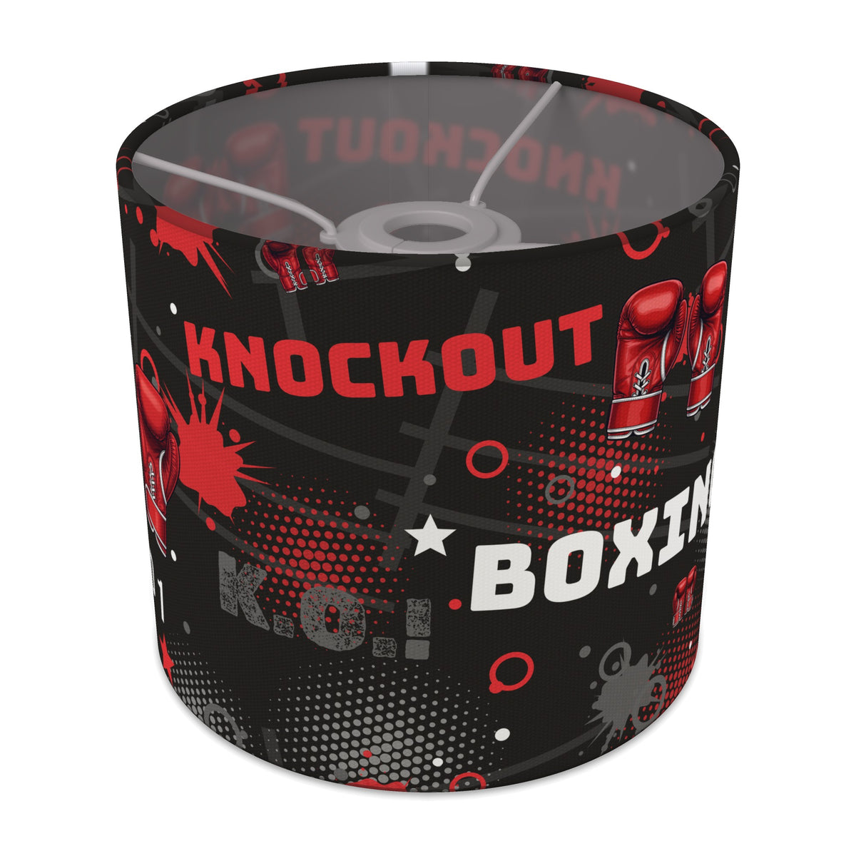 Black Knockout Boxing II lampshade - 20cm x 18.5cm Ceiling - main photo